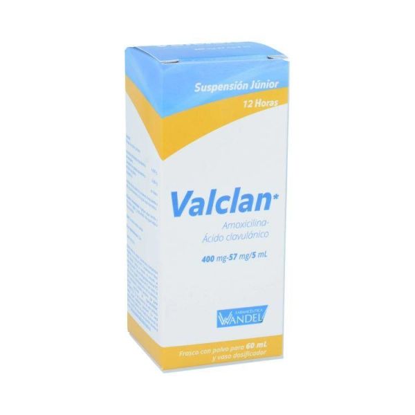 VALCLAN 12H SUSP. JR. 400/57 MG. FCO. C/PVO. P/60 ML.