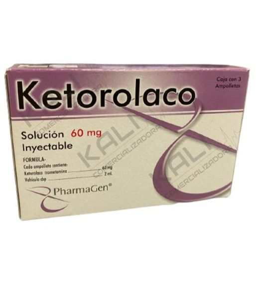 KETOROLACO INY. 60 MG. CAJA C/3 AM C/2 ML.
