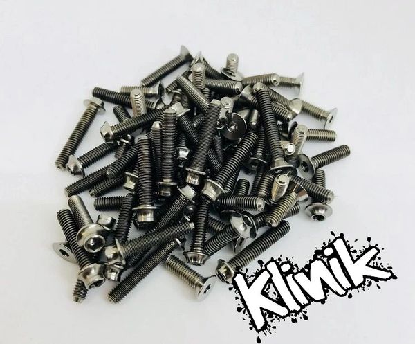 Klinik RC Associated B6.2/6.2D Titanium top screw set (62)