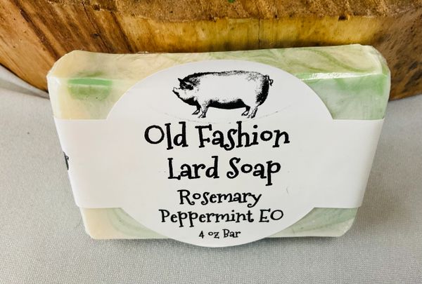 Lard & Goat Milk soap~~Rosemary Peppermint Essential oil