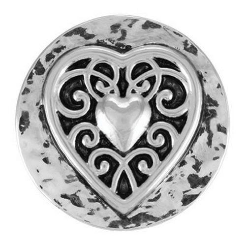 Ginger Snaps VINTAGE HEART Interchangeable Jewelry Snap Accessory