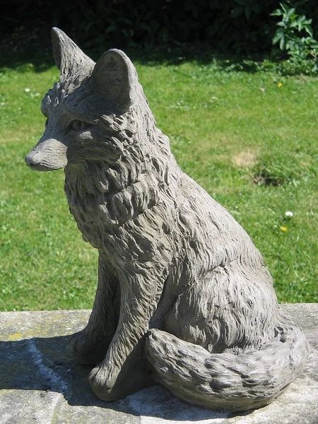 Fox Garden Statue Surrey Ornamental Stoneware