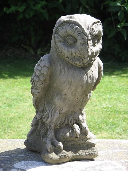 Large Owl Garden Statue Surrey Ornamental Stoneware