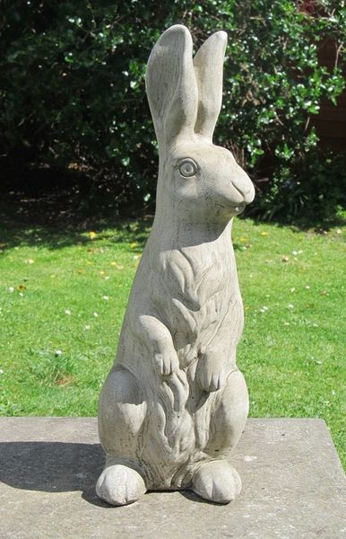 Tall Sitting Rabbit Garden Statue | Surrey Ornamental Stoneware