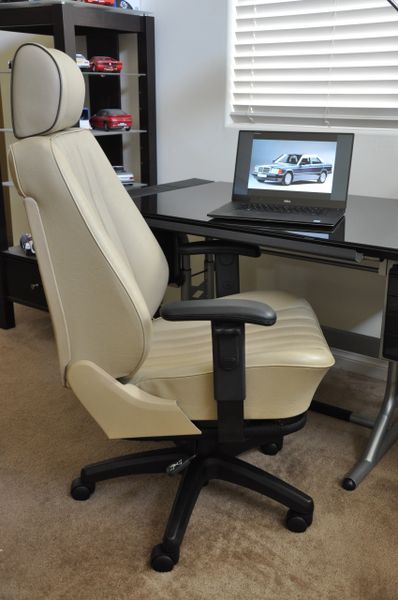 SOLD Thank You! Mercedes-Benz 190E 2.6 MB-Tex Office Chair - Cream Beige