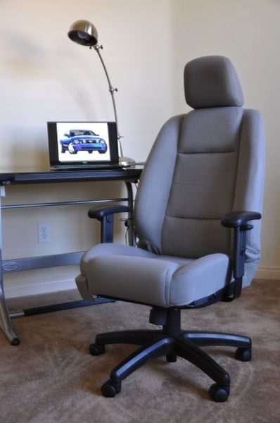 SOLD Thank You! - Ford Mustang Cloth Office Chair - Light Graphite