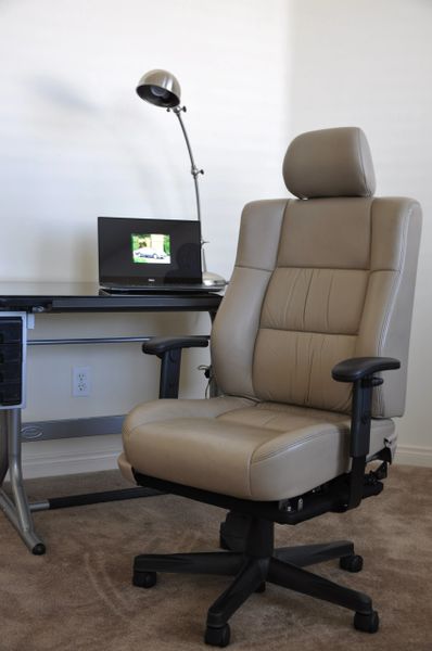 SOLD Thank You! - Lexus ES300 Power-Operated Leather Office Chair - Ivory