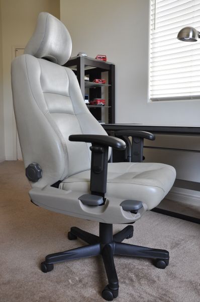 SOLD Thank You! Volvo S70 Leather Office Chair - Ivory