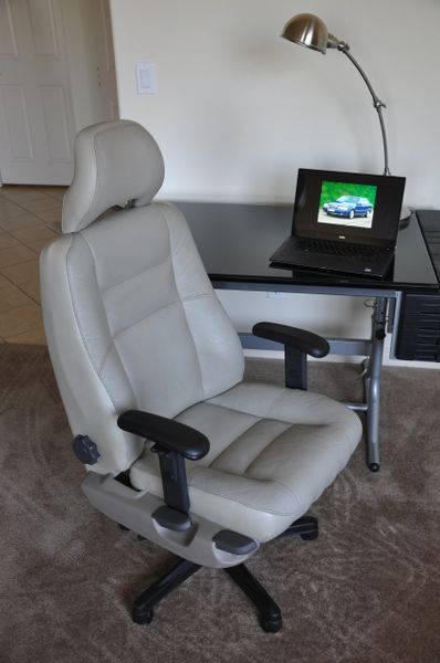 SOLD Thank You! - Volvo S70 Leather Office Chair - Light Beige