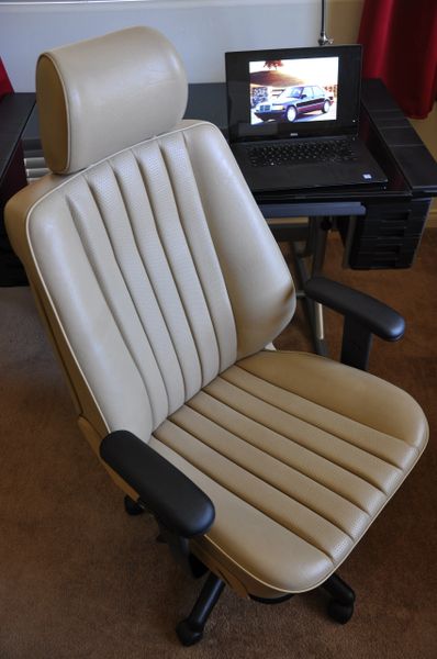 SOLD Thank You! - Mercedes-Benz 190E MB-Tex Office Chair - Cream Beige