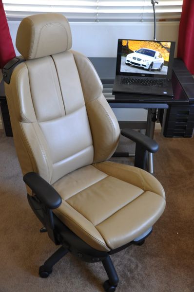 SOLD Thank You! - BMW M3 Power-Operated Leather Office Chair - Bamboo Beige