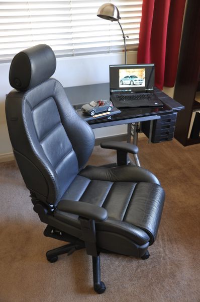 SOLD Thank You! - Audi TT Quattro Leather Office chair - Black