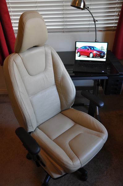 SOLD Thank You! - Volvo S60 Power-Operated Leather Office Chair - Soft Beige