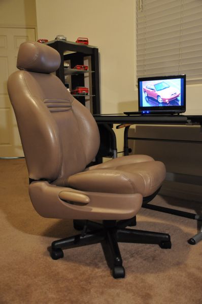 SOLD Thank You! - Ford SVT Contour Leather Office Chair - Medium Prairie Tan