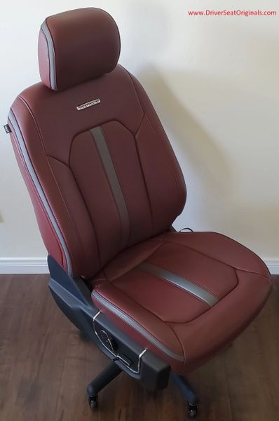 SOLD Thank You! - Ford F-150 Platinum Power-Operated Leather Office Chair - Dark Marsala