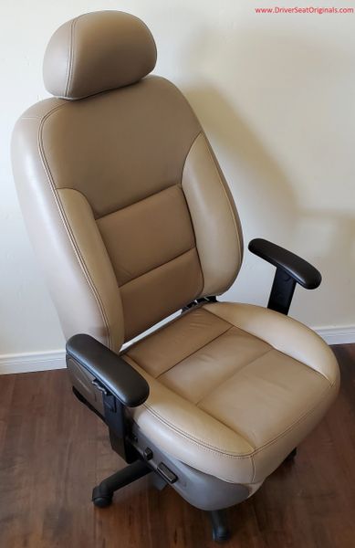 SOLD Thank You! - Lincoln LS V8 Power-Operated Leather Office Chair - Medium Parchment