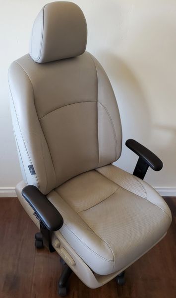 Coming Soon - Lexus ES350 Power-Operated Leather Office Chair - Light Gray