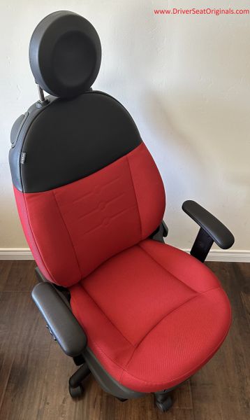 Fiat 500 Fabric Office Chair - Rosso/Nero