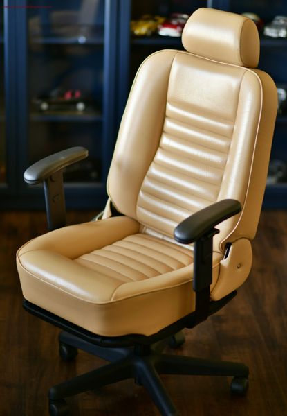 Jaguar XJS Leather Office Chair - Biscuit