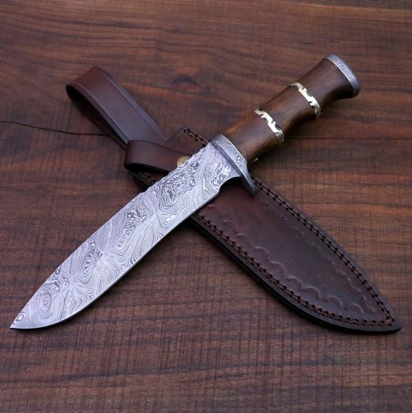 M58 - Damascus Bowie Knife | Blackbeard Forge