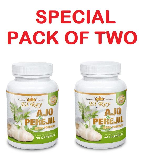 Ajo y Perejil 500mg (180 Caps) PACK OF TWO