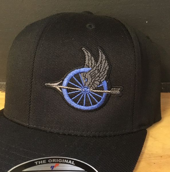 New Motors Blue Winged Wheel Flexfit hat