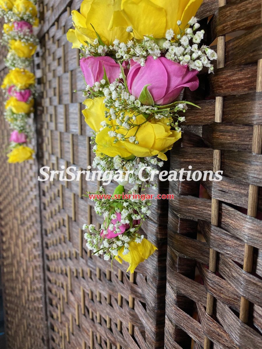 Pink rose with baby breth flower garlands at Rs 4500/pair, Flower Garland  in Bengaluru