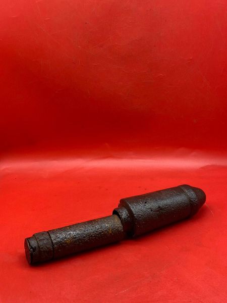 Complete German 98K schiebecher large armour piercing anti tank rifle grenade used by soldier of 212 Volksgrenadier-Division recovered near town of osweiler, Luxemburg from the battle of the Bulge 1944-1945