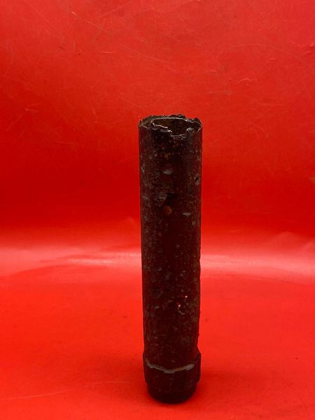 Nice condition relic German 98K schiebecher small armour piercing, anti tank rifle grenade with original paintwork used by soldier of 212 Volksgrenadier-Division recovered near town of osweiler, Luxemburg from the battle of the Bulge 1944-1945