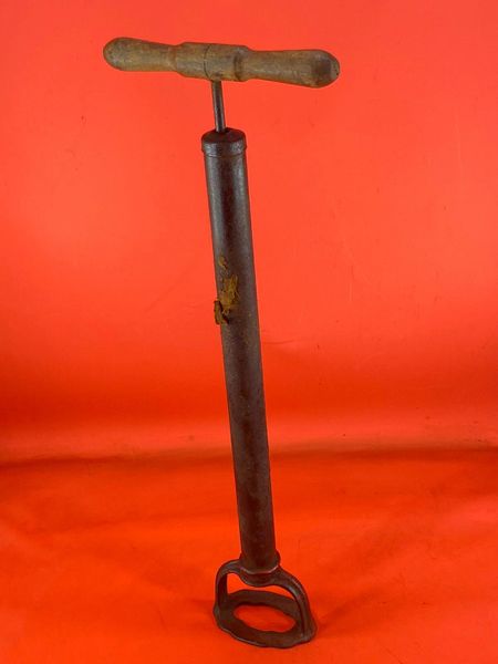 German army or luftschutz foot pump with some original paintwork found on a Berlin fleamarket