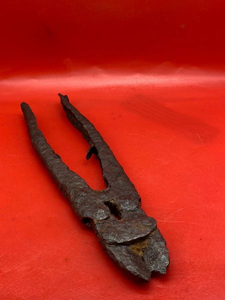 German soldiers unusual pair of small barbed wire cutters well cleaned relic recovered in 2018 in the area that was Guillemont Station on the July-August 1916 battlefield on the famous Somme battlefield