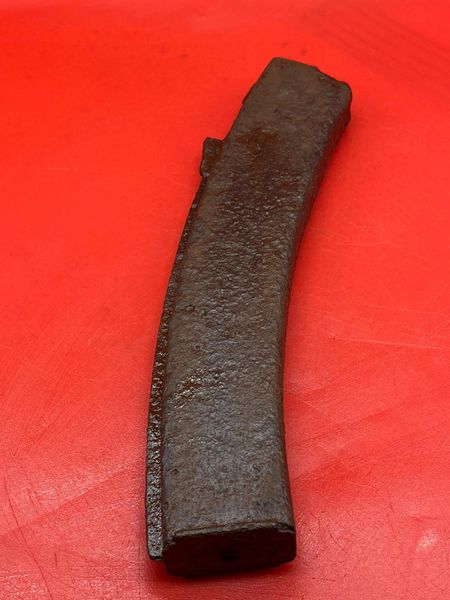 Russian PPSH43 machine gun magazine nice relic condition which is totally complete but empty recovered from Seelow Heights 1945 battlefield the opening battle for Berlin