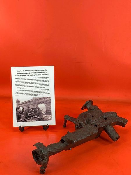 Russian zis 3-76mm anti-tank gun range site relic condition not complete, solid relic condition recovered from the Seelow Heights 1945 battle of Berlin