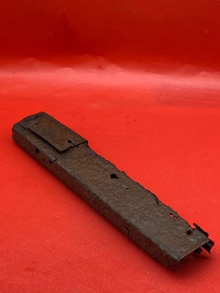 Rare smooth sided German MP40 machine gun magazine nice solid relic used by the Wehrmacht used by soldier of the 1st Panzer Army recovered River Don area outside the City of Rostov on Don attacked by them in 1941 near Stalingrad