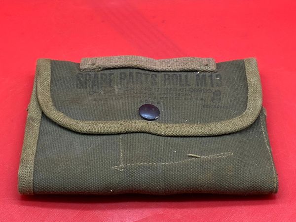 American M13 spare parts roll for the M1919A4, 1919A4, M1917A1, 1917A1 Browning MG dated 1944 in used condition with original maker markings found a local brocante in Bras a village just outside Bastogne from the Bulge battle 1944-1945