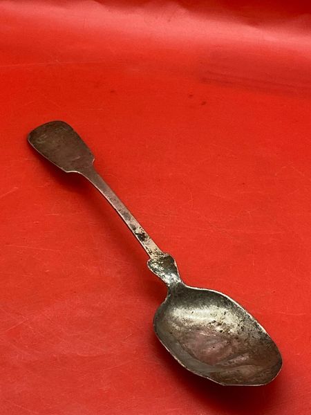 German soldiers named and dated spoon lovely condition recovered from inside a German bunker near the village of Bucquay which was a German artillery position during the later part of The Somme battle in 1916