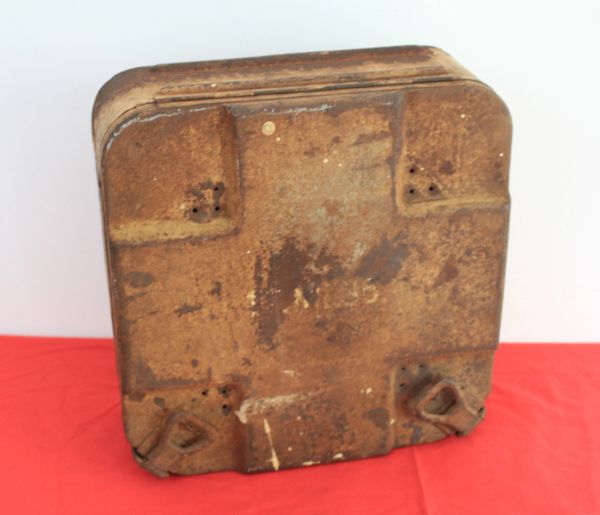 German Tellermine 35 anti-tank mine metal carry container in great condition with a large amount of the original paint & stencilling remaining . recovered from Normandy in June 2023