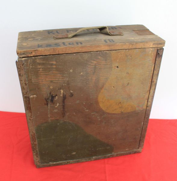 German ammunition box for the 3.7cm anti aircraft gun. Early Reichswehr 3 colour camouflage. Originally contained 12 rounds.