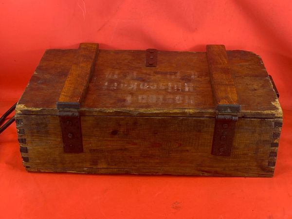 German Shell Case wooden crate for 10cm K14 artillery gun with some maker markings and ink stamp inside found on the the famous Somme battlefield 1916-1918