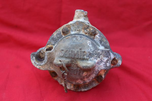 Rare fuel cap cover recovered from German Junkers Ju88 night fighter - 4/NJG2 shot down on night intruder raid over England on 17th April 1941 and crashed near Peterborough