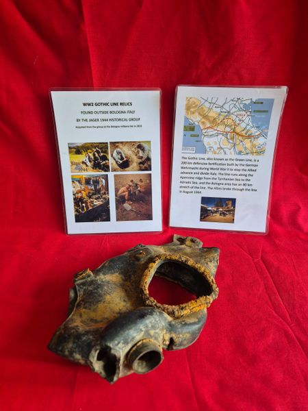 American gas mask found outside Bologna Italy by the Jager 1944 relic hunter group