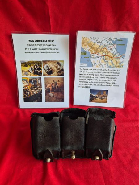 German cartridge pouch found outside Bologna Italy by the Jager 1944 relic hunter group