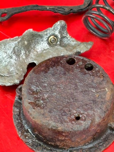 Group of engine parts from Lancaster bomber ND859 of 576 squadron ...