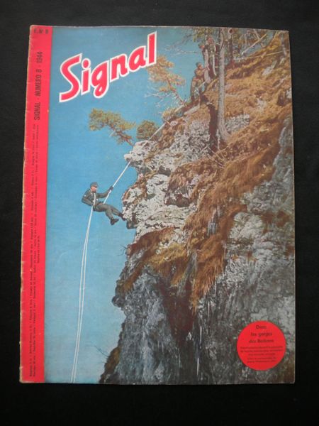 Original German Signal magazine French language rare colour front page issue number 8 dated 1944 complete nice condition