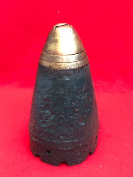 World War II French Trench Artillery Brass Shell Casing, Bulge Battle Dated  1944 at 1stDibs