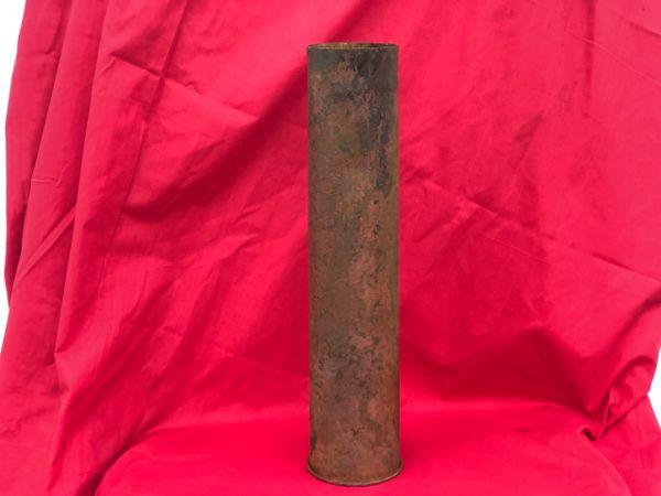 Russian 76.2mm anti-tank gun brass shell case dated 1944 in nice relic condition used by the 3rd Shock Army recovered near district of Pankow in North Berlin captured by them on 23rd April 1945 during the Battle