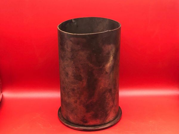 German WW1 Brass 10.5cm Cartridge Case Dated 1918 in Ammunition