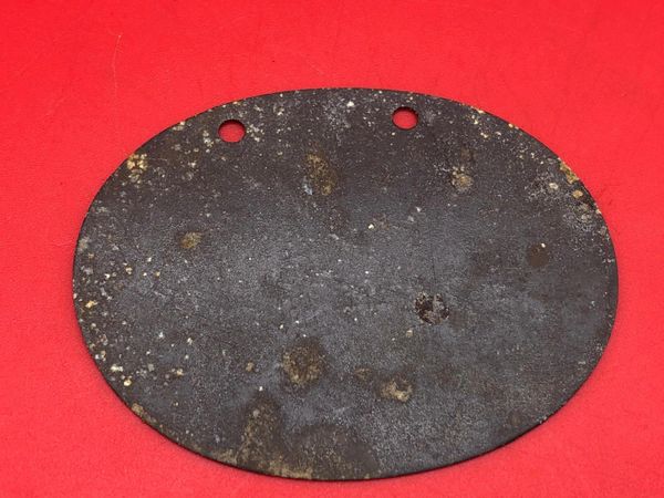 German soldiers complete dog tag blank, unissued September 1915 pattern recovered 2014 from pit of buried equipment near the village of Gueudecourt this area was defended by the 2nd Royal Bavarian Division during the battles of September 1916 on the Somme