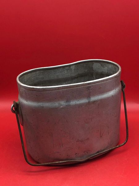 Russian soldiers M36 pattern aluminium mess tin with scratched on name fantastic condition semi relic recovered from site of Russian prisoner of war camp in Poland