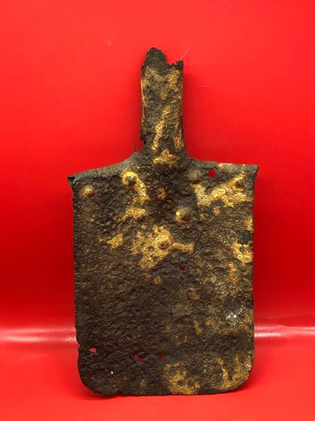 German rare pre war Reichswehr/Wehrmacht 1934 pattern soldiers shovel head solid relic recovered from a field near Trun a pit dug by the allies where lots of German equipment buried after the battle in the Falaise Pocket,Normandy in France 1944